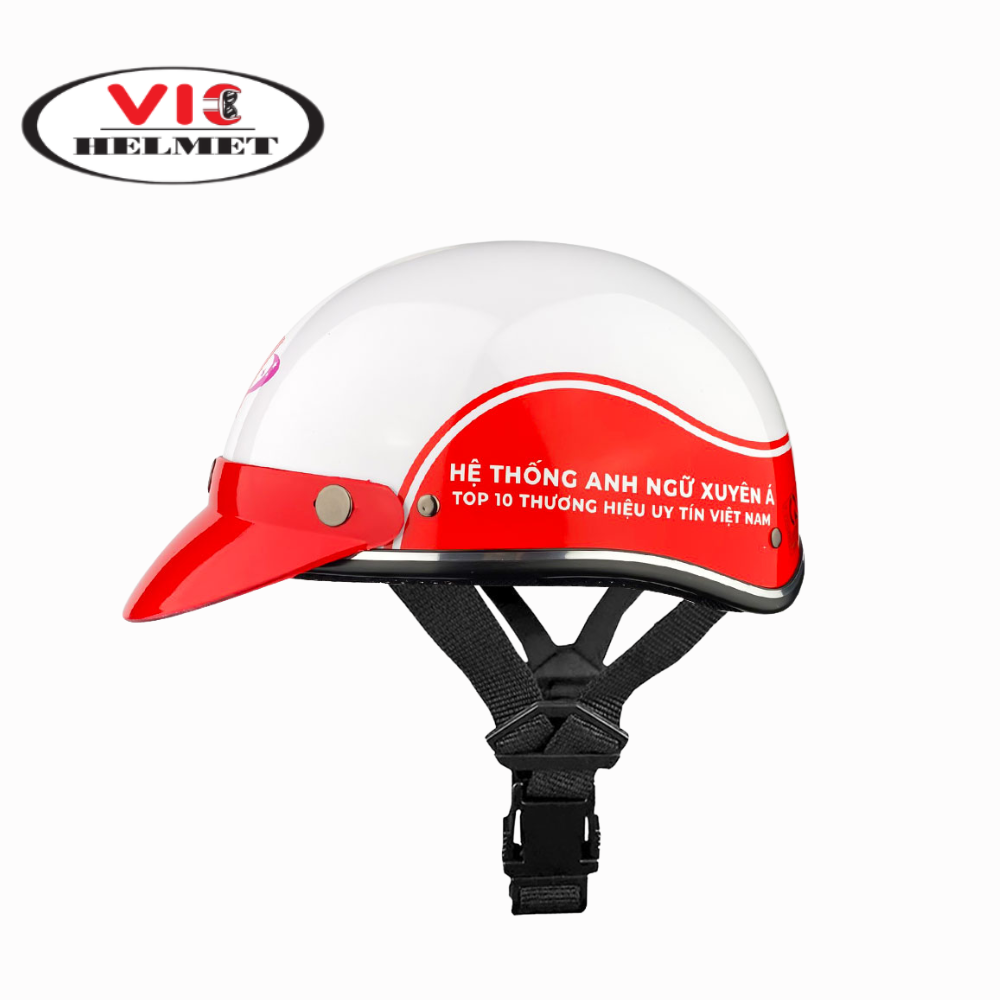 Mũ Bảo Hiểm In Logo Anh Ngữ Xuyên Á