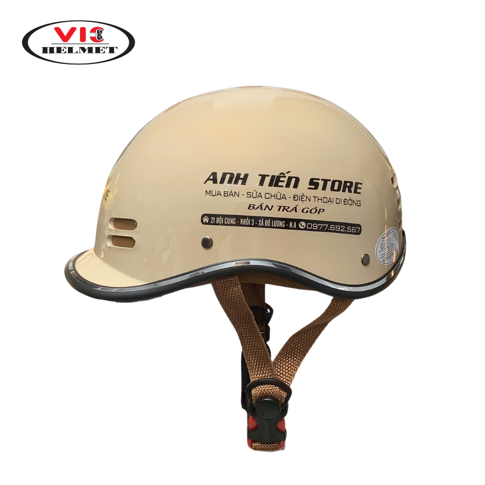 Mũ Bảo Hiểm In Logo Anh Tiến