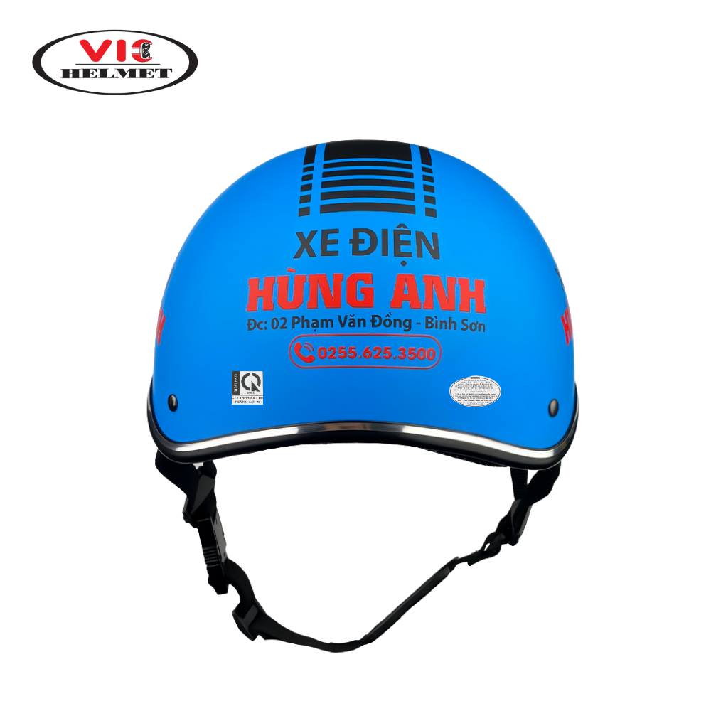 Mũ Bảo Hiểm In Logo Xe Điện Hùng Anh