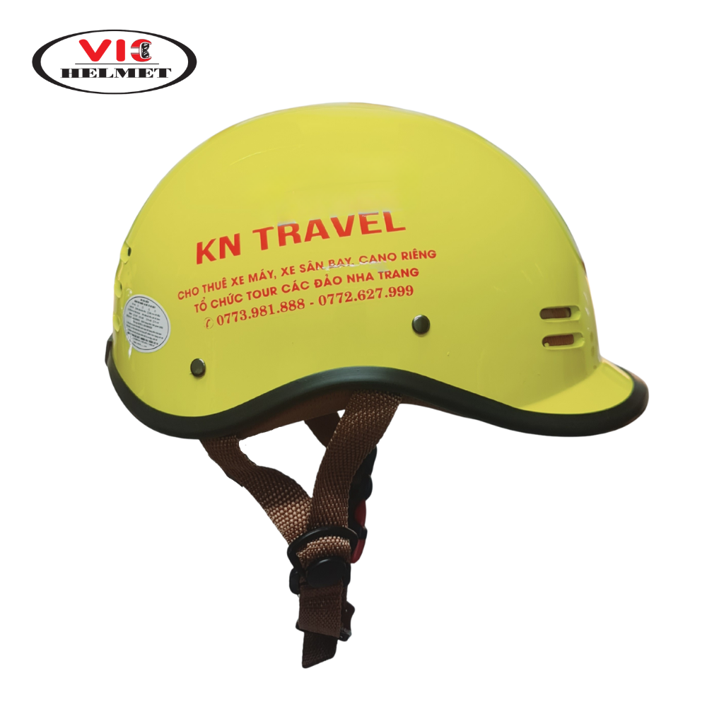 Mũ Bảo Hiểm In Logo KN TRAVEL