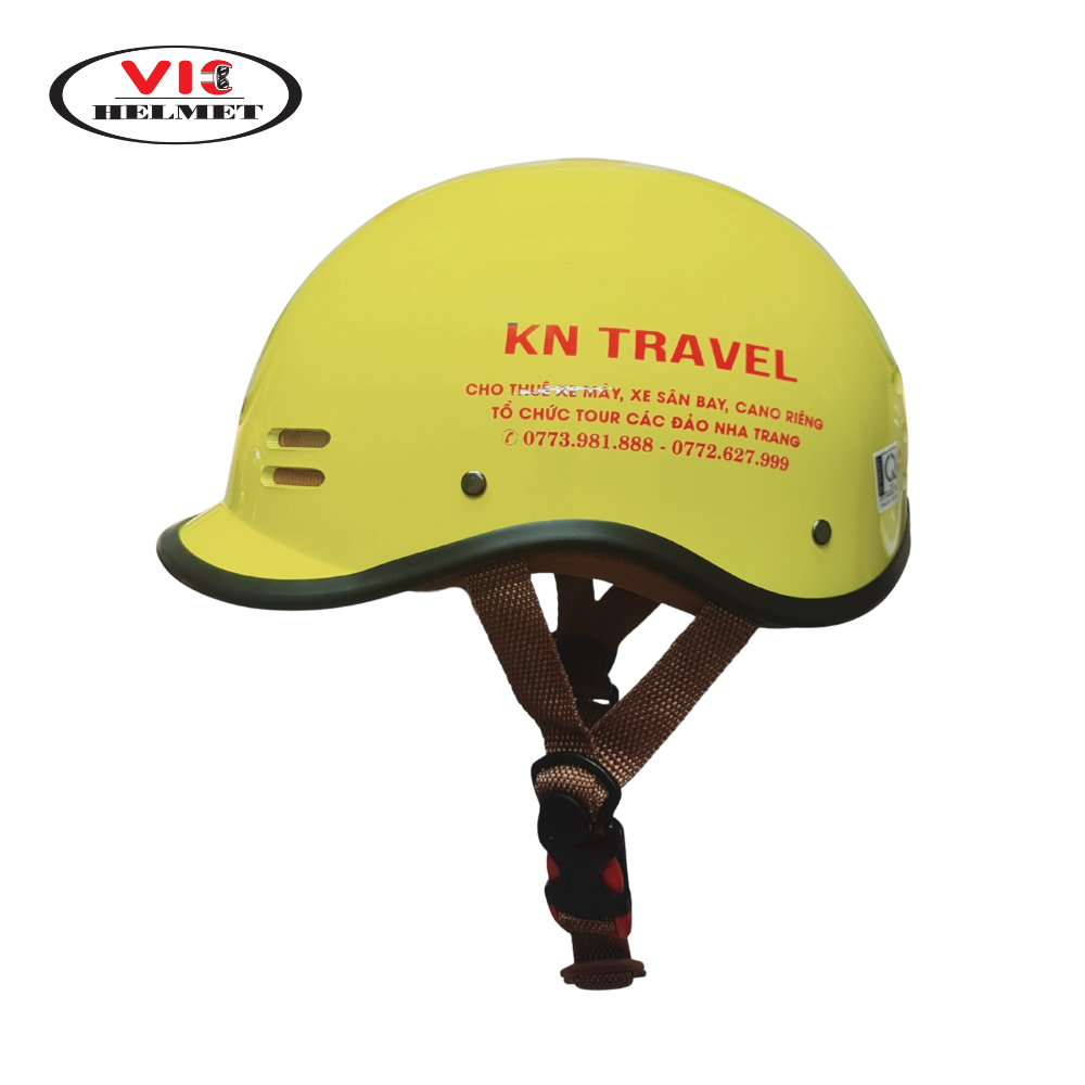 Mũ Bảo Hiểm In Logo KN TRAVEL