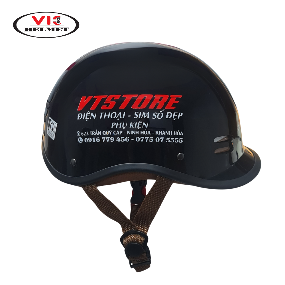 Mũ bảo hiểm in logo VTSTORE
