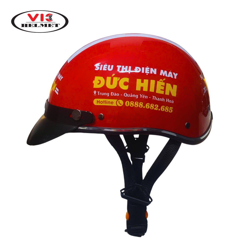 Mũ Bảo Hiểm In Logo Đức Hiến