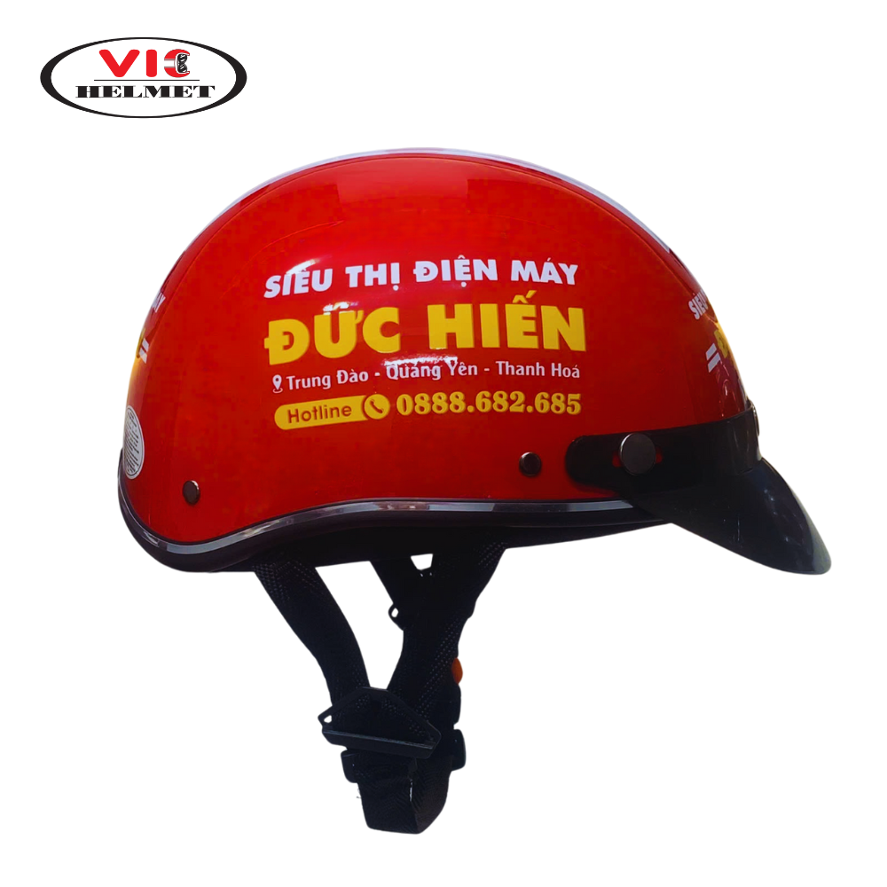 Mũ Bảo Hiểm In Logo Đức Hiến