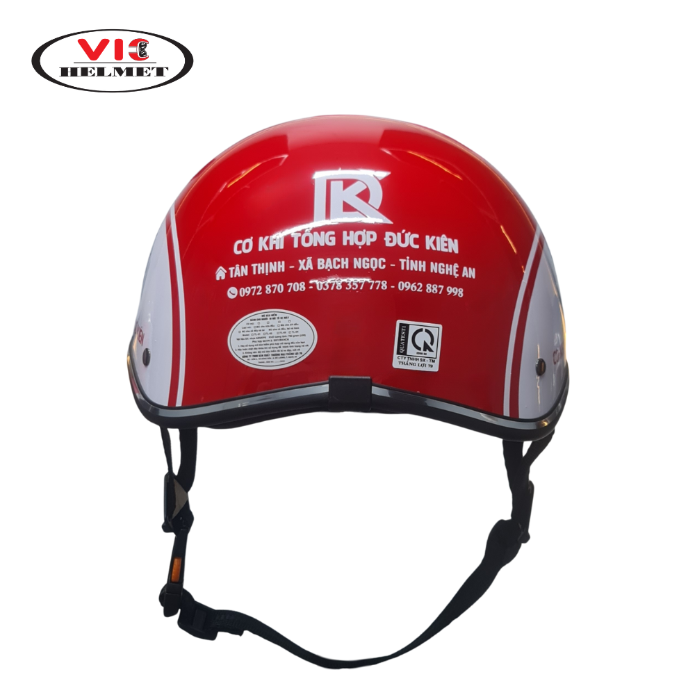 Mũ Bảo Hiểm In Logo Đức Kiên