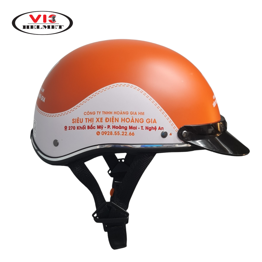 Mũ Bảo Hiểm In Logo Hoàng Gia