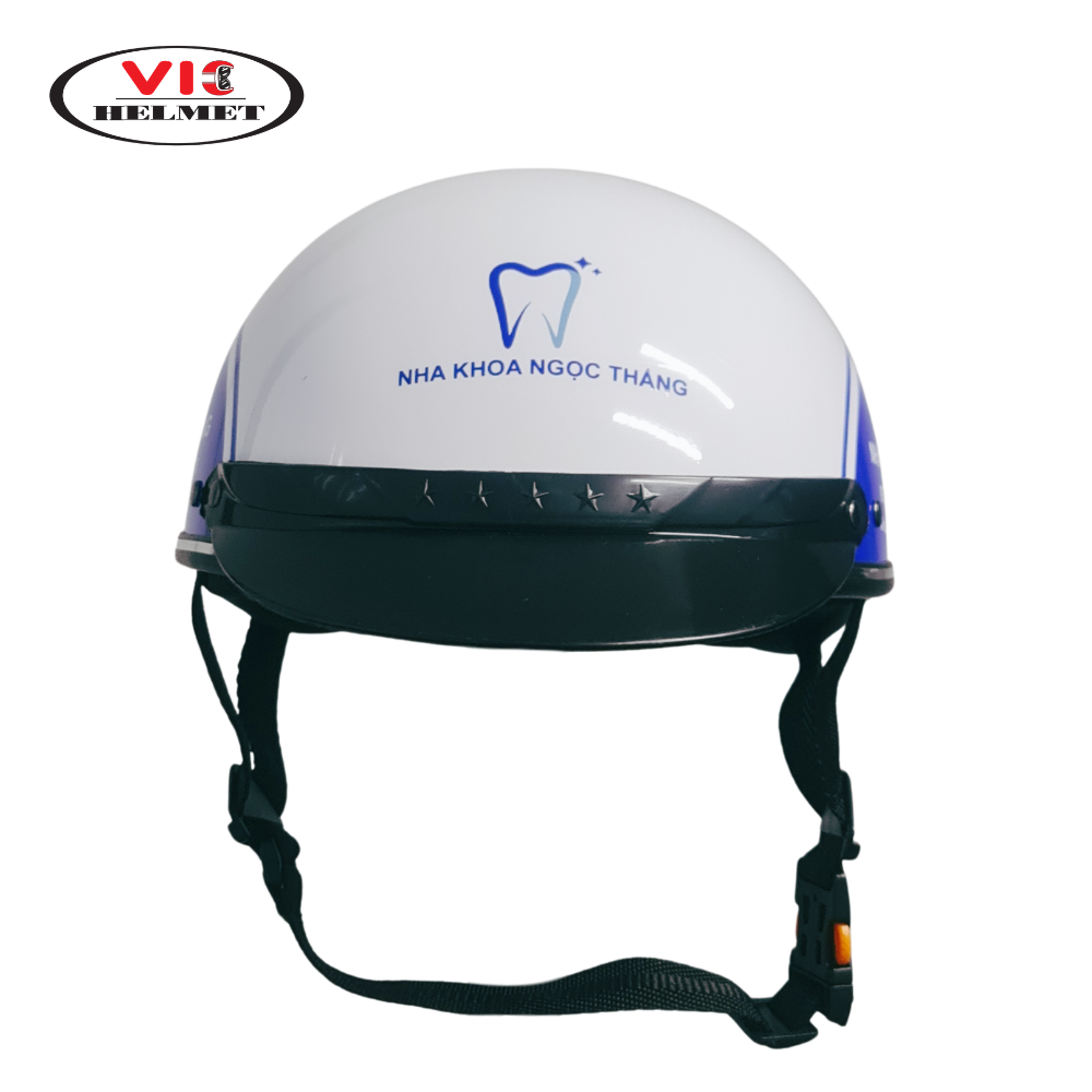 Mũ Bảo Hiểm In Logo Nha Khoa Ngọc Thắng