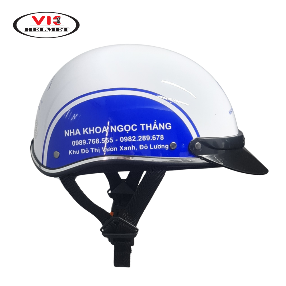 Mũ Bảo Hiểm In Logo Nha Khoa Ngọc Thắng
