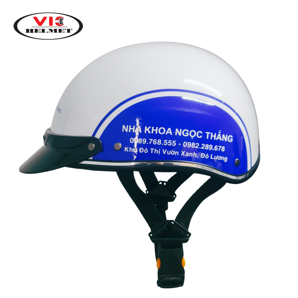 Mũ Bảo Hiểm In Logo Nha Khoa Ngọc Thắng