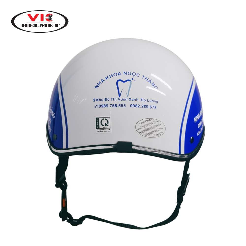 Mũ Bảo Hiểm In Logo Nha Khoa Ngọc Thắng