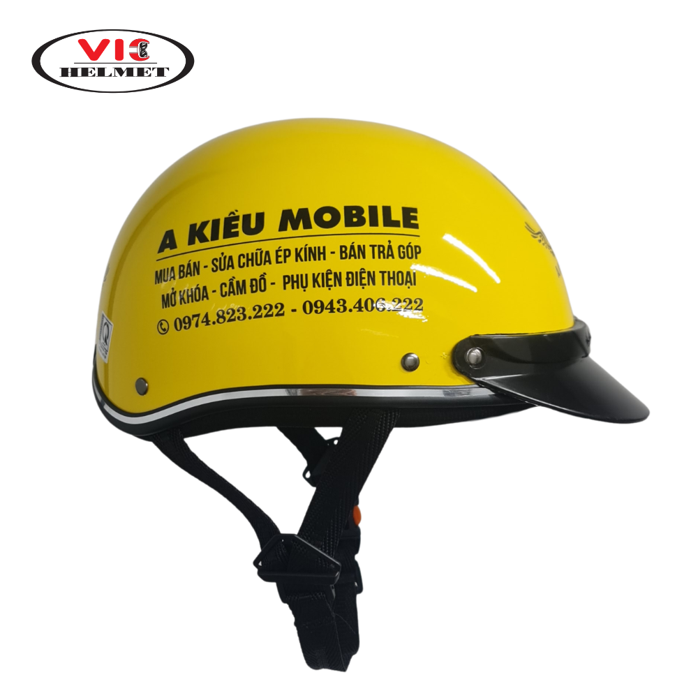 Mũ Bảo Hiểm In Logo A Kiều Mobile