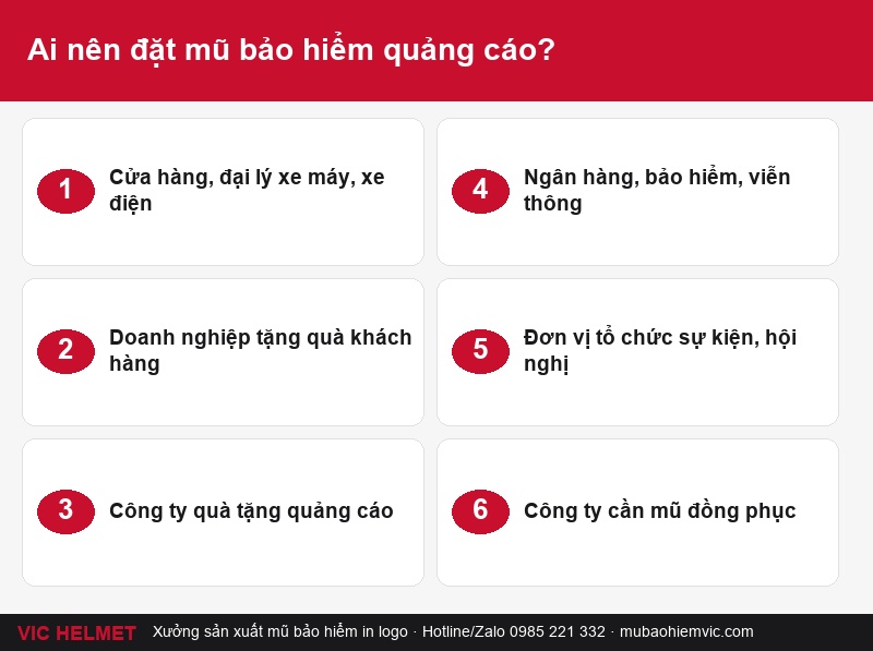 Các nhóm khách ở Hà Tĩnh nên đặt mũ in logo