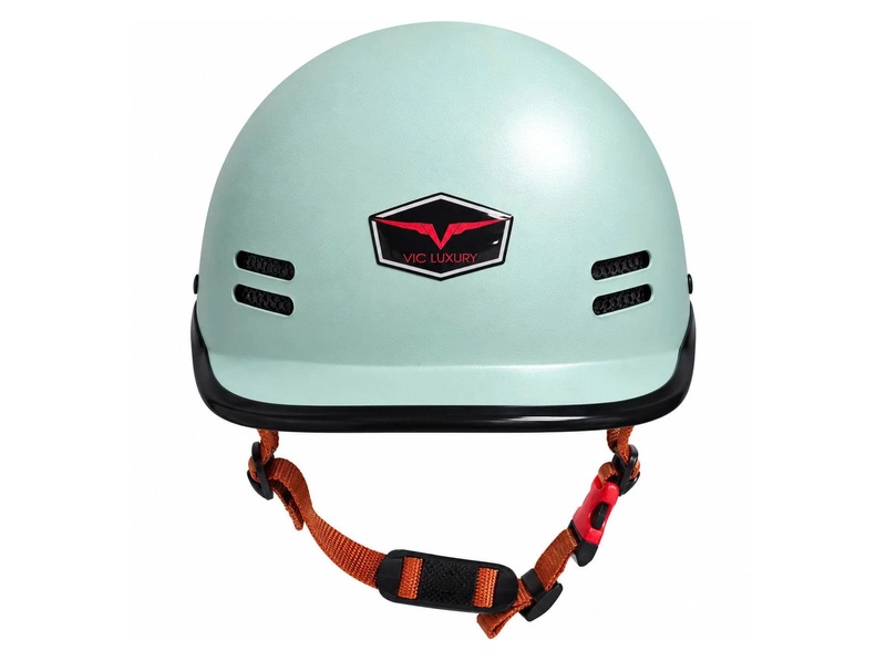 Mẫu mũ nửa đầu màu xanh bạc hà của VIC HELMET