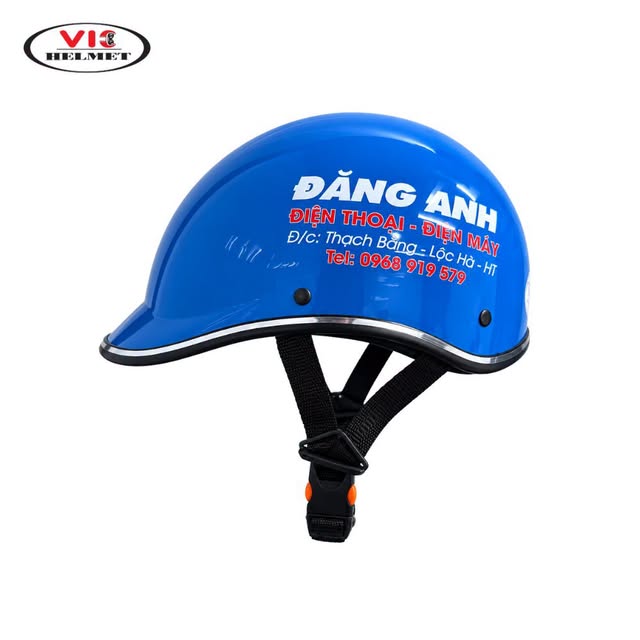 Mẫu mũ bảo hiểm thực tế, mẫu xanh dương có lưỡi trai